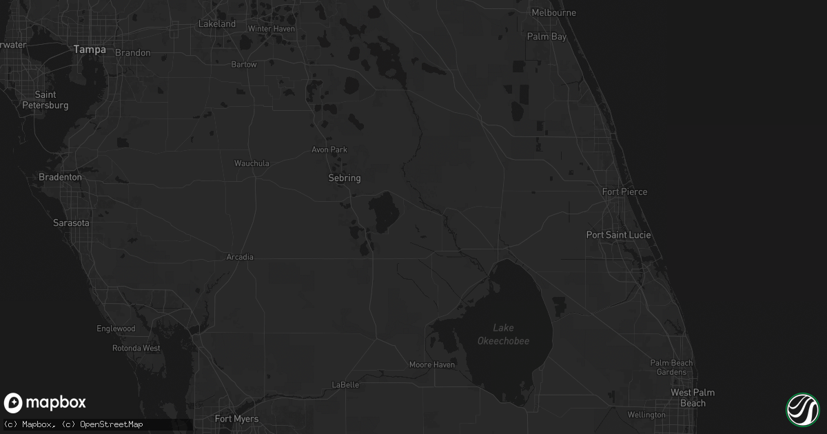 Hail map in Lorida, FL on August 21, 2026