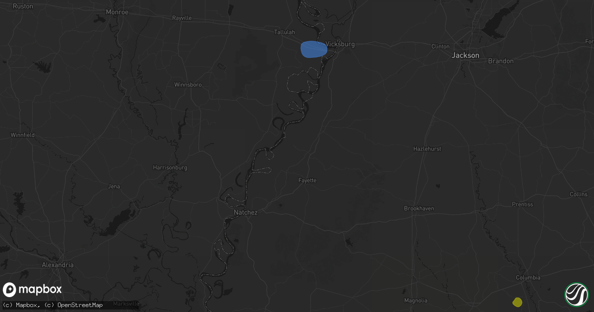 Hail map in Lorman, MS on August 21, 2026