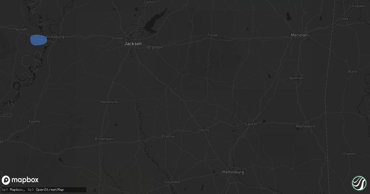 Hail map in Magee, MS on August 21, 2026