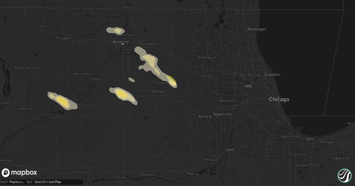 Hail map in Maple Park, IL on August 21, 2026