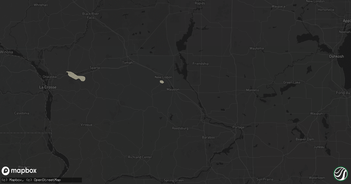 Hail map in Mauston, WI on August 21, 2026