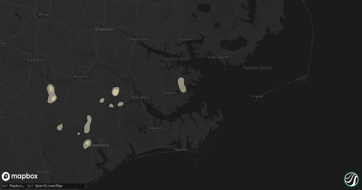 Hail map in Merritt, NC on August 21, 2026