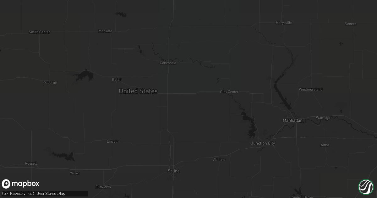 Hail map in Miltonvale, KS on August 21, 2026
