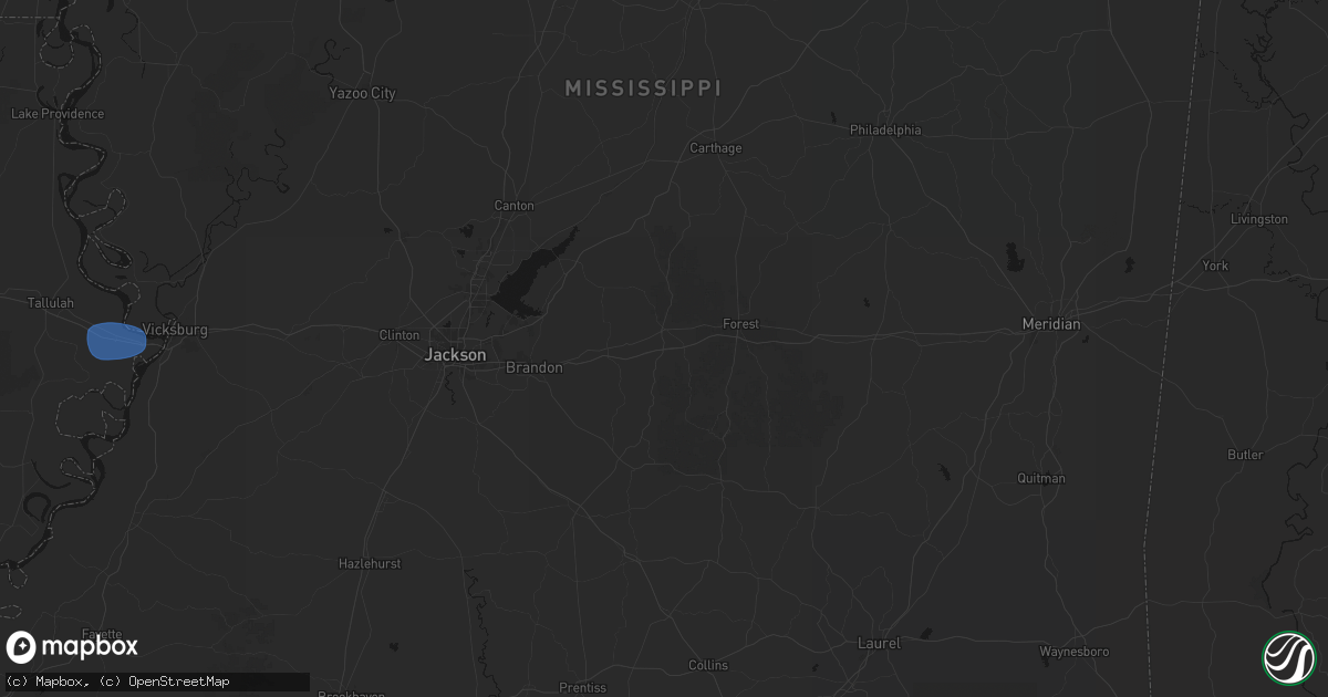 Hail map in Morton, MS on August 21, 2026