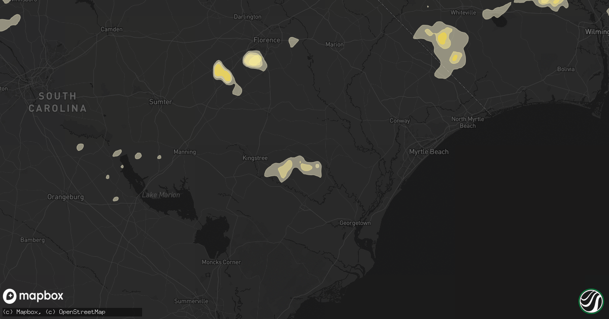 Hail map in Nesmith, SC on August 21, 2026