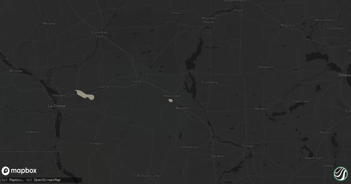 Hail map in New Lisbon, WI on August 21, 2026