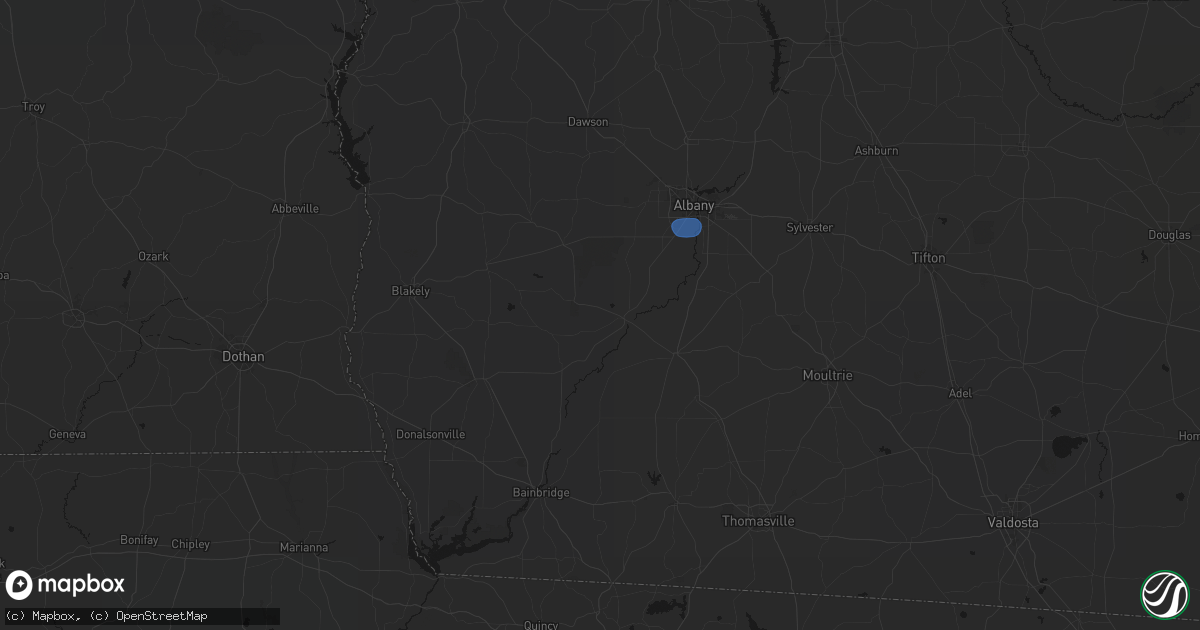 Hail map in Newton, GA on August 21, 2026