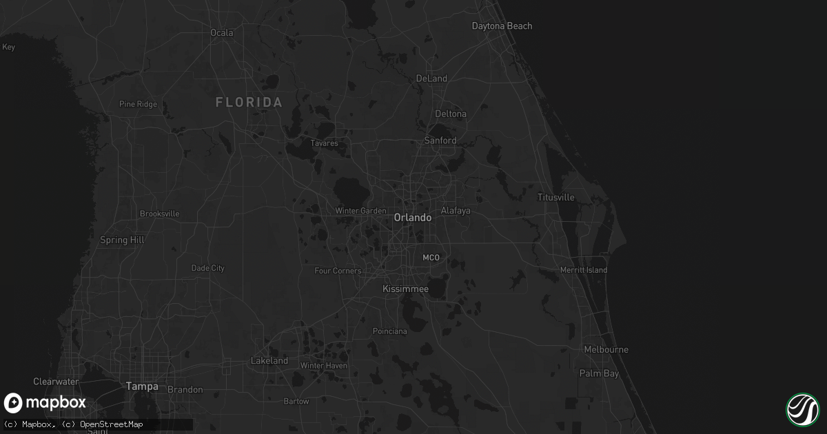 Hail map in Orlando, FL on August 21, 2026