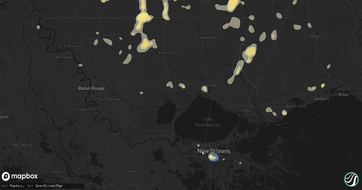 Hail map in Ponchatoula, LA on August 21, 2026