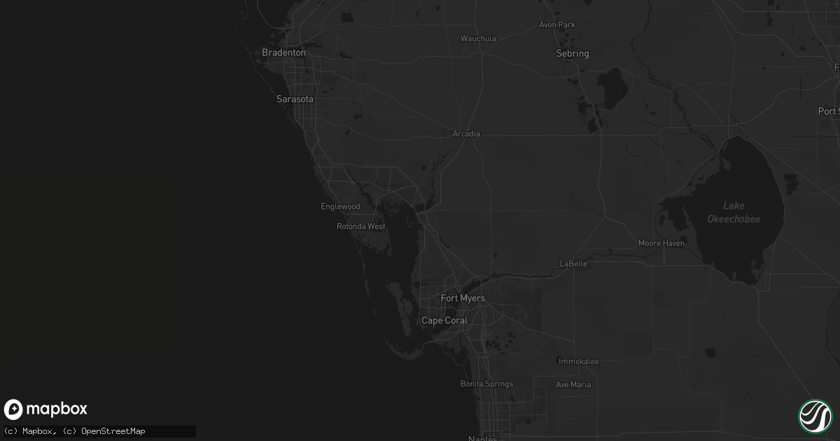 Hail map in Punta Gorda, FL on August 21, 2026
