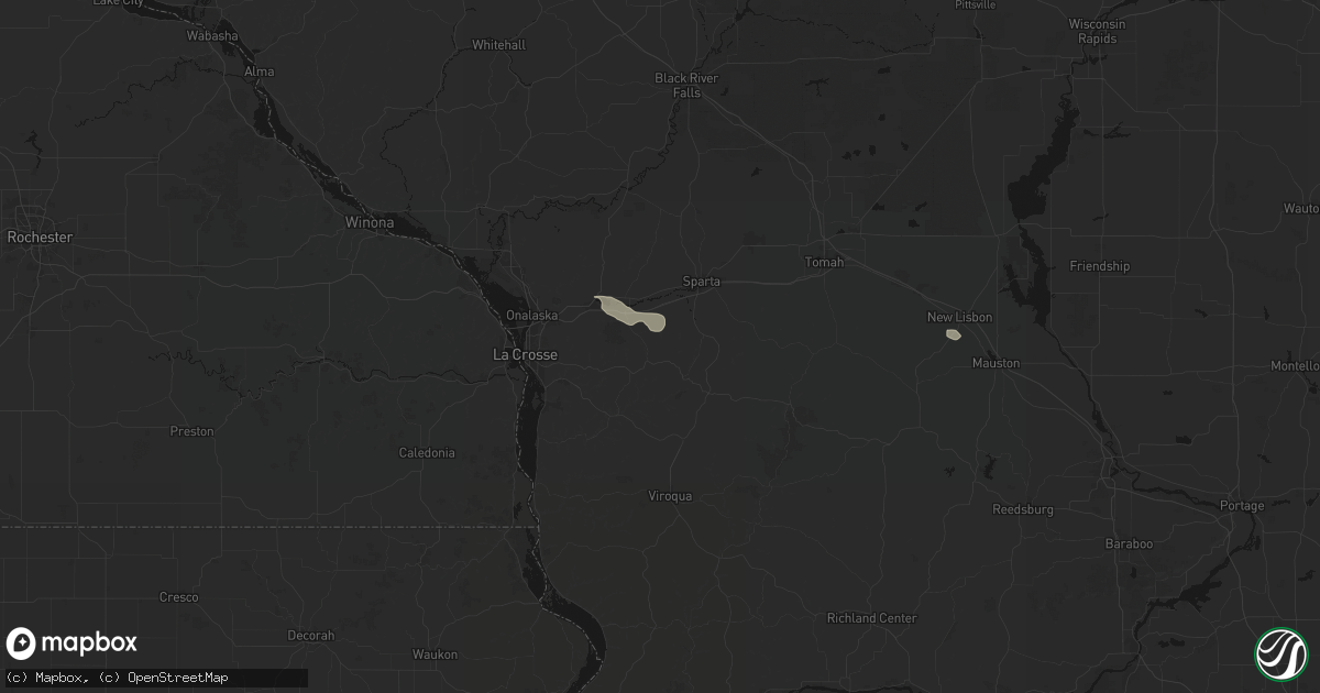 Hail map in Rockland, WI on August 21, 2026
