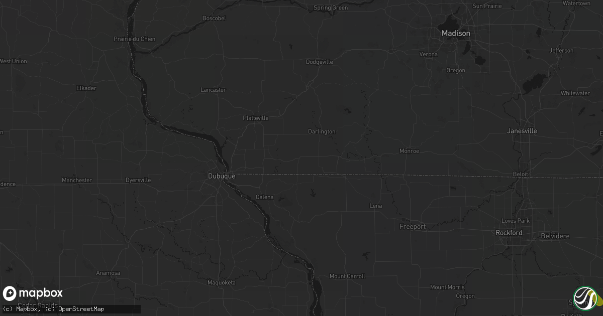 Hail map in Shullsburg, WI on August 21, 2026