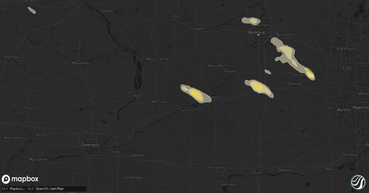Hail map in Sterling, IL on August 21, 2026