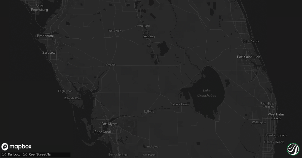 Hail map in Venus, FL on August 21, 2026