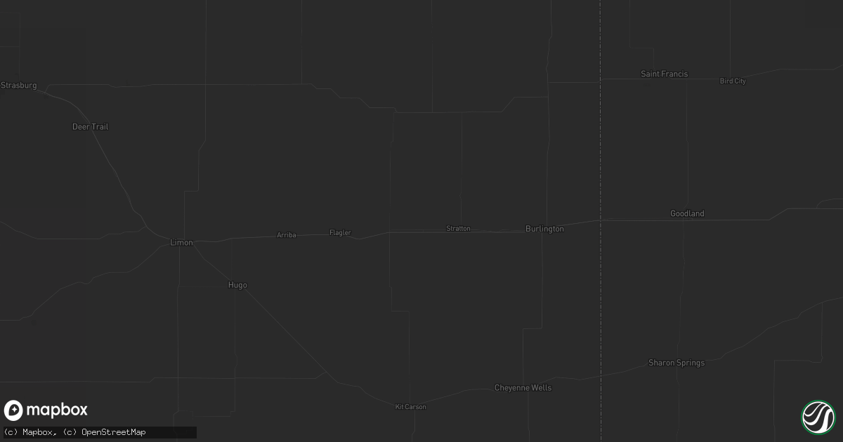 Hail map in Vona, CO on August 21, 2026