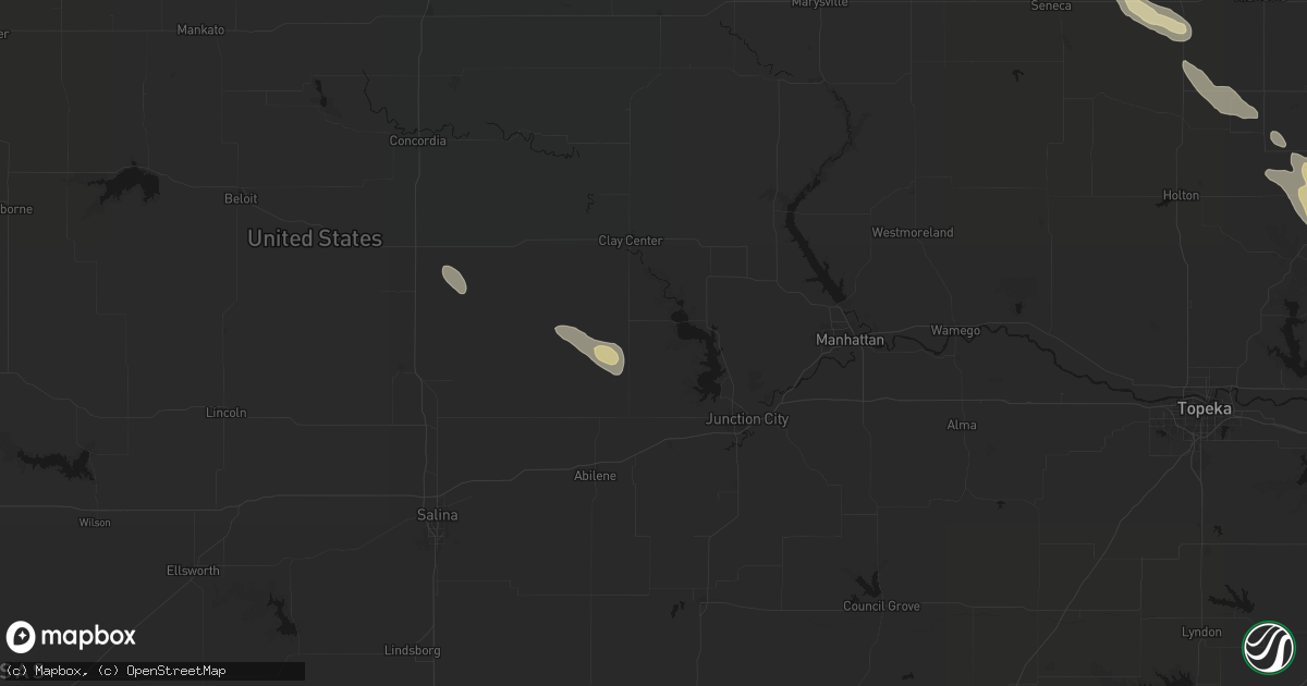 Hail map in Wakefield, KS on August 21, 2026