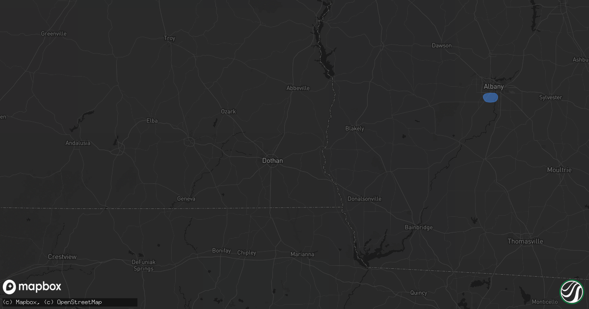 Hail map in Webb, AL on August 21, 2026