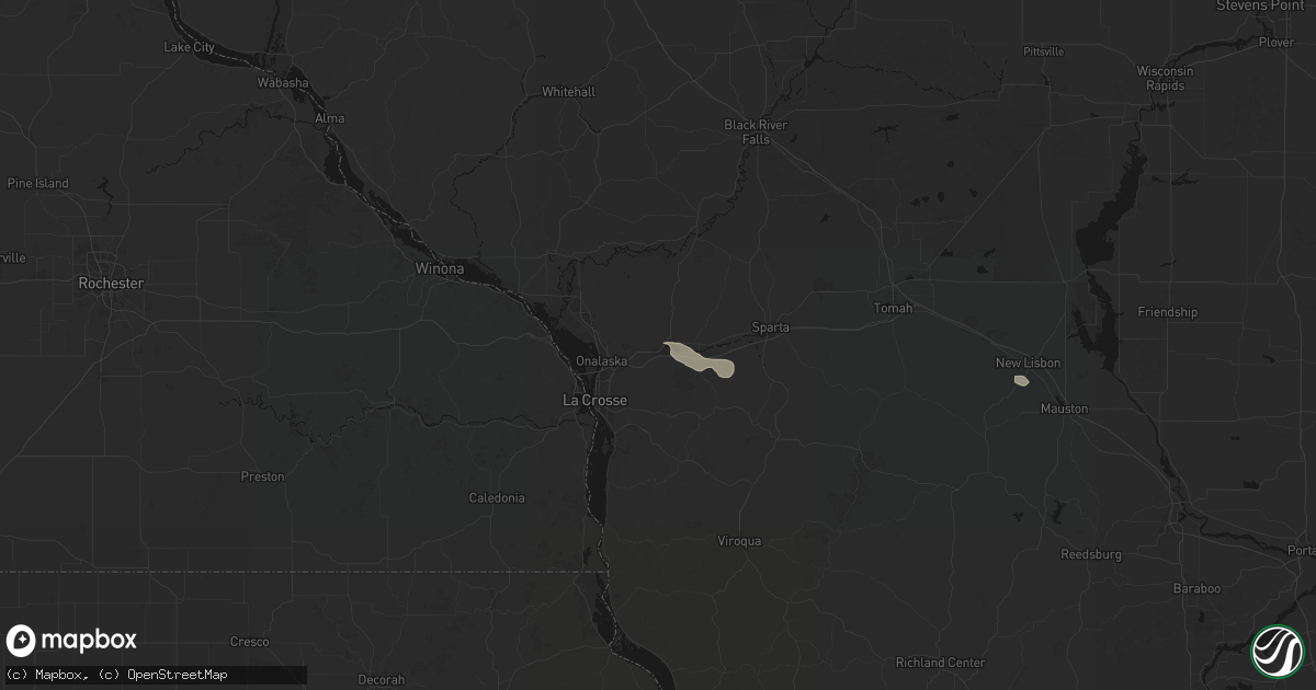 Hail map in West Salem, WI on August 21, 2026