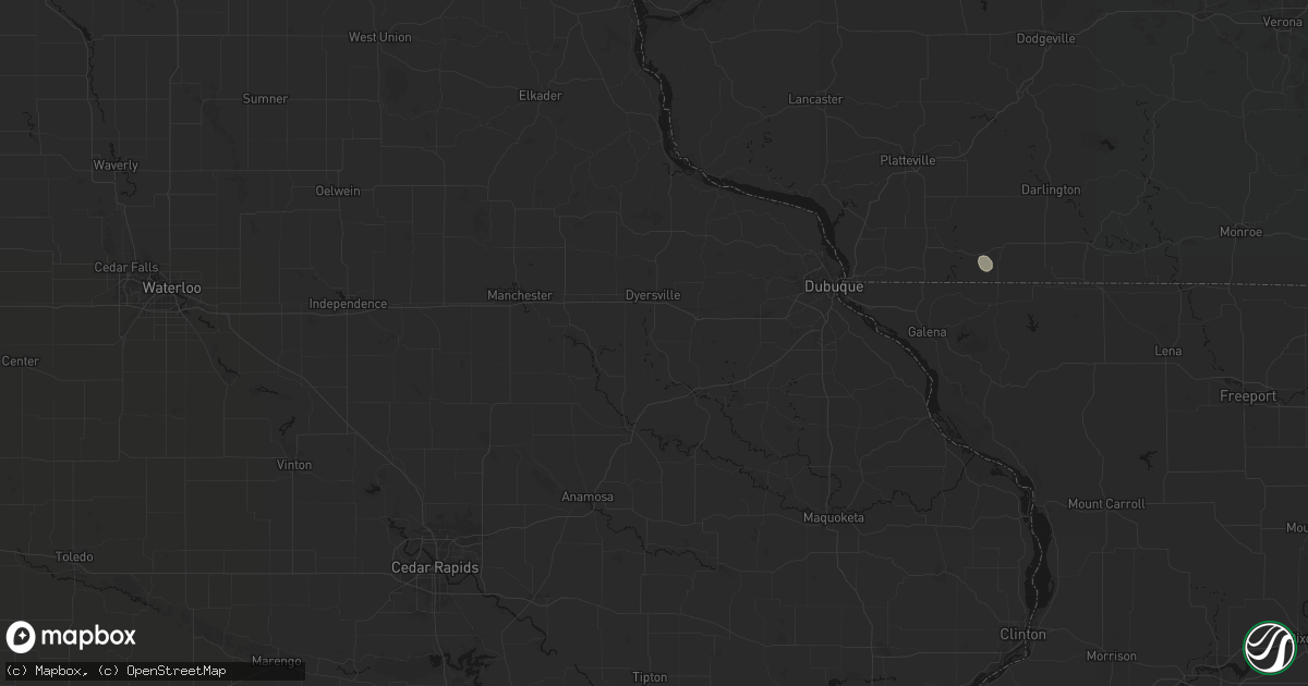 Hail map in Worthington, IA on August 21, 2026