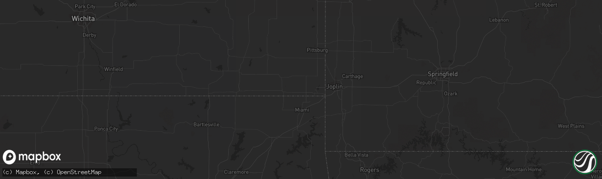 Hail map in Seneca, SD on August 22, 2012