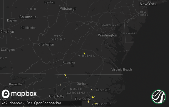 Hail map preview on 08-22-2013