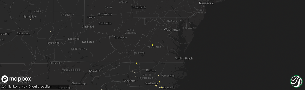 Hail map on August 22, 2013