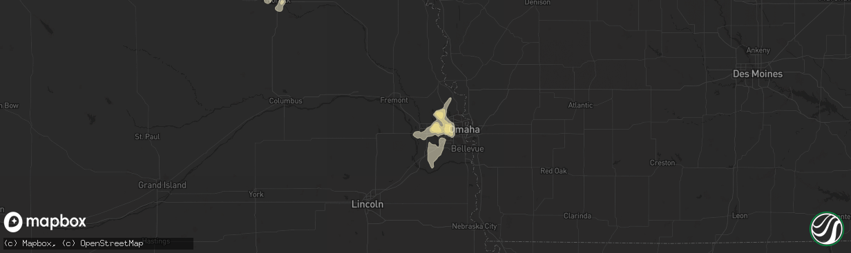 Hail map in Elkhorn, NE on August 22, 2014