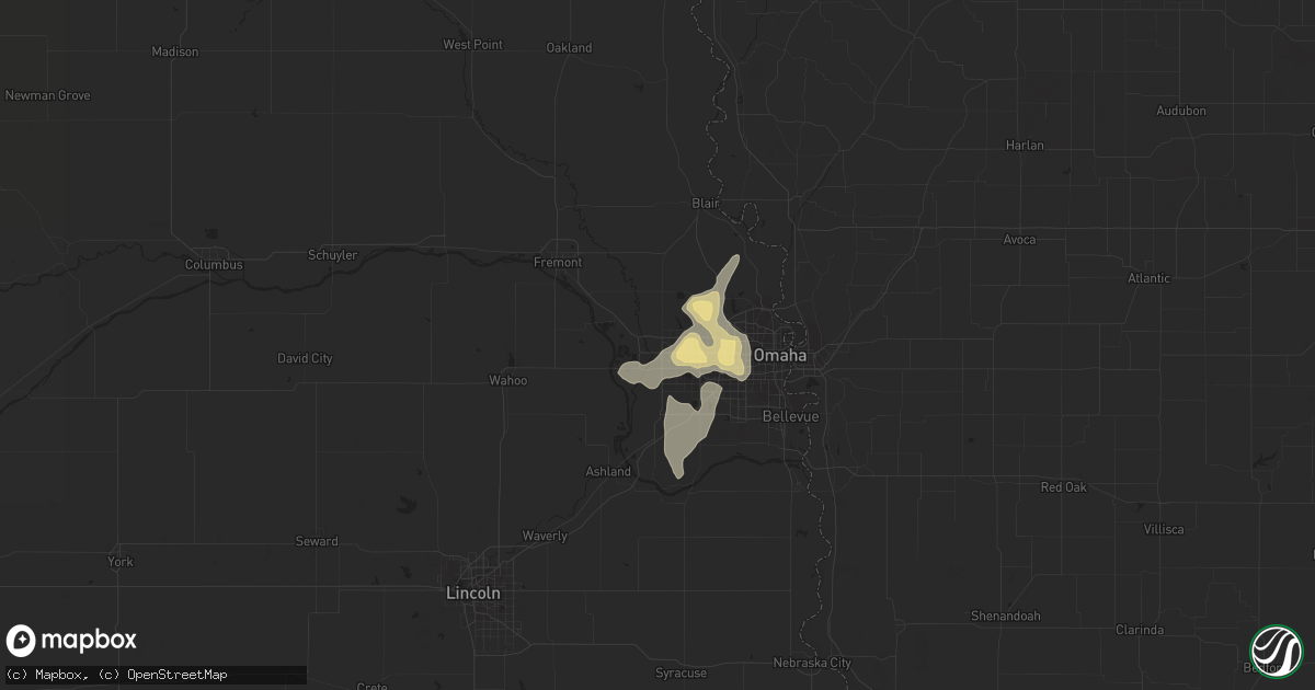 Hail map in Elkhorn, NE on August 22, 2014