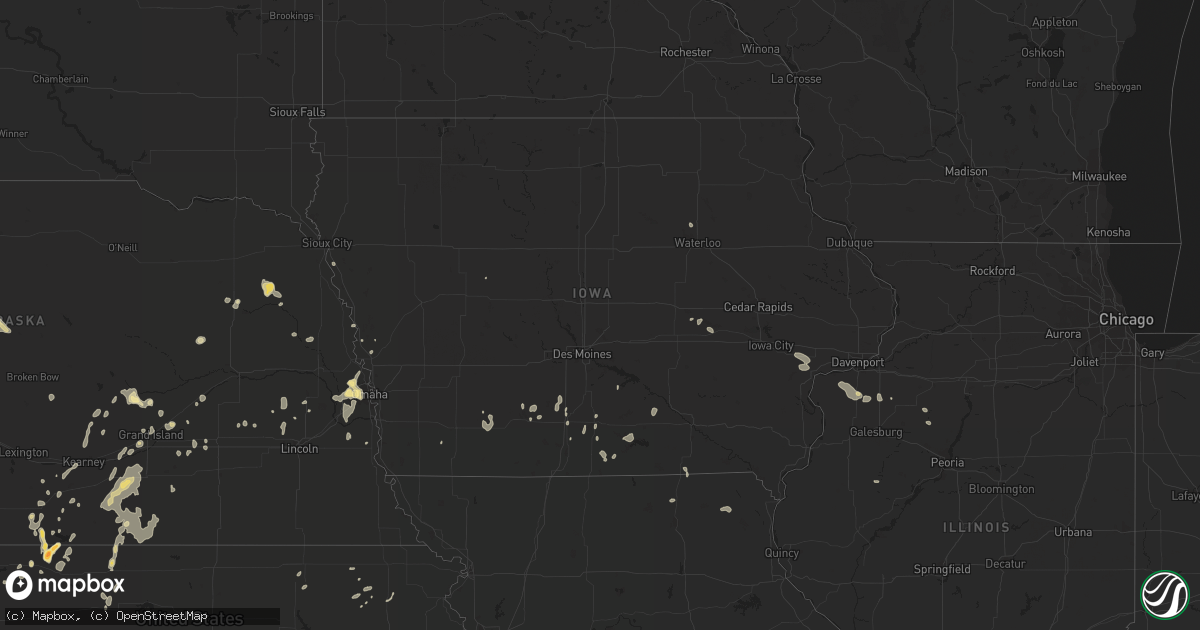 Hail map in Iowa on August 22, 2014