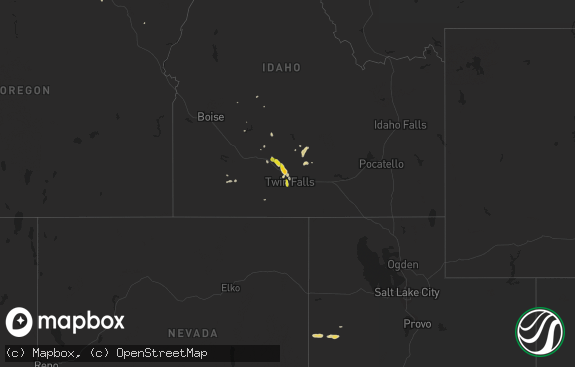 Hail map preview on 08-22-2014