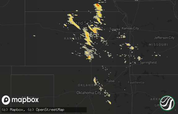 Hail map preview on 08-22-2015