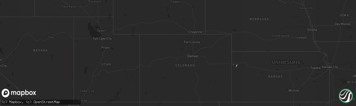 Hail map on August 22, 2016