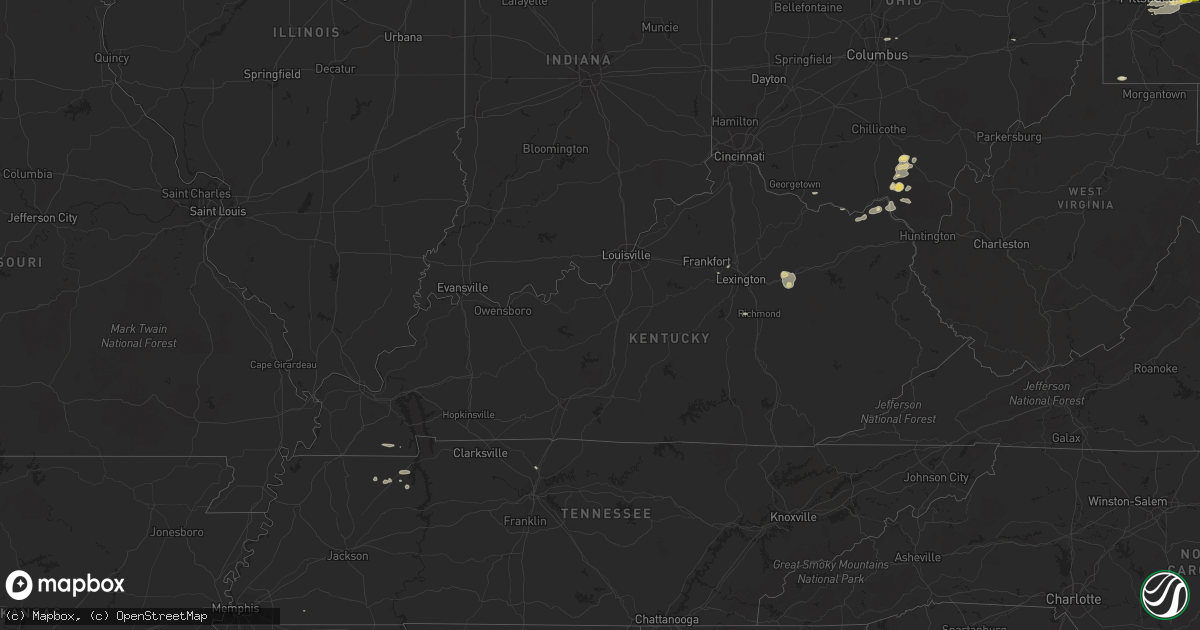 Hail map in Kentucky on August 22, 2017