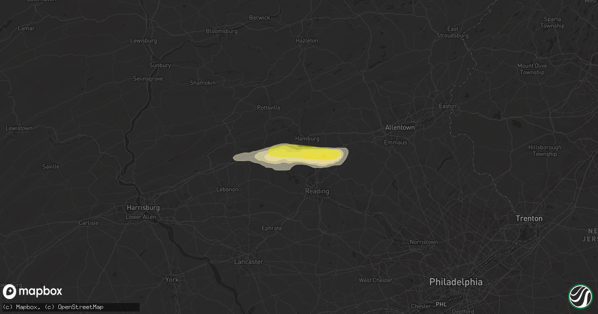 Hail map in Mohrsville, PA on August 22, 2017