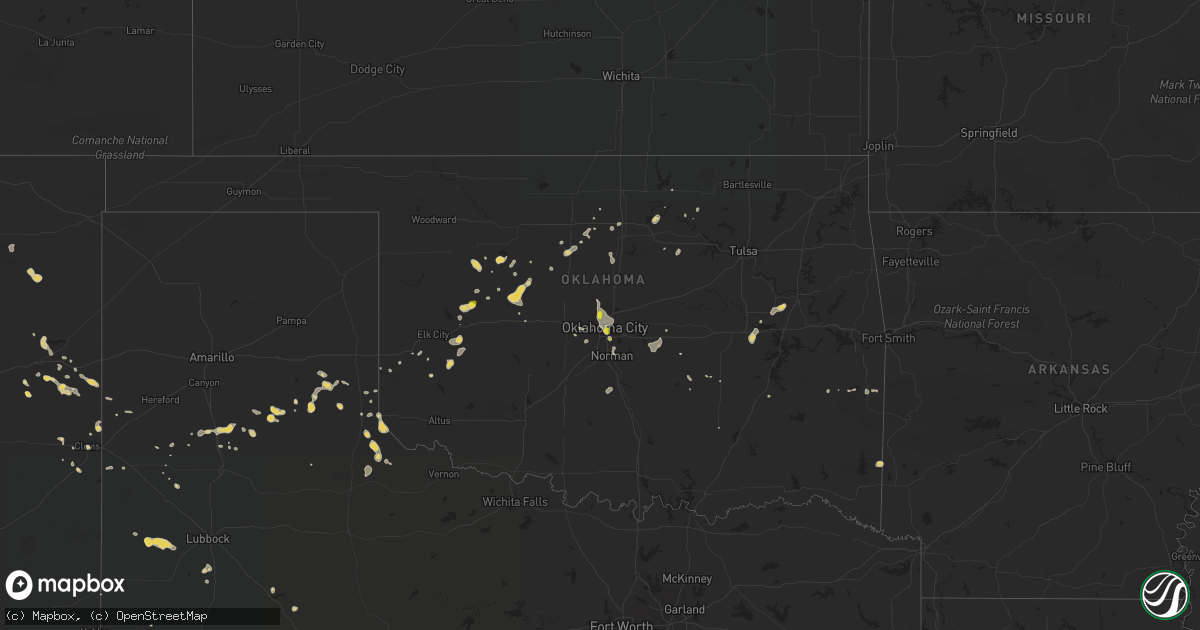 Hail map on August 22, 2017
