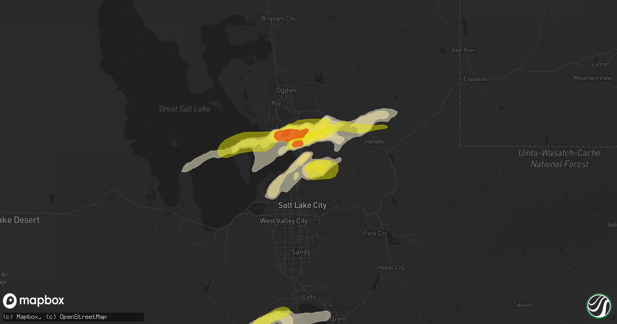 Hail map in Centerville, UT on August 22, 2018