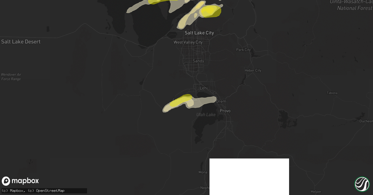 Hail map in Eagle Mountain, UT on August 22, 2018