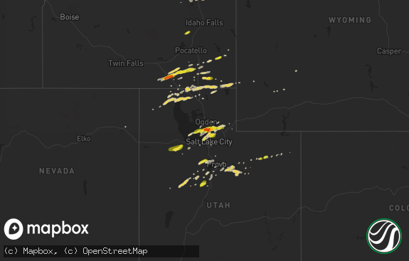 Hail map preview on 08-22-2018