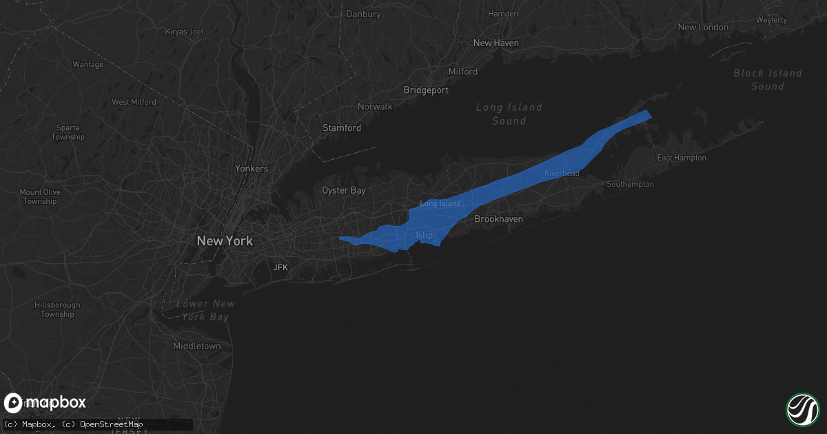 Hail map in Brentwood, NY on August 22, 2019