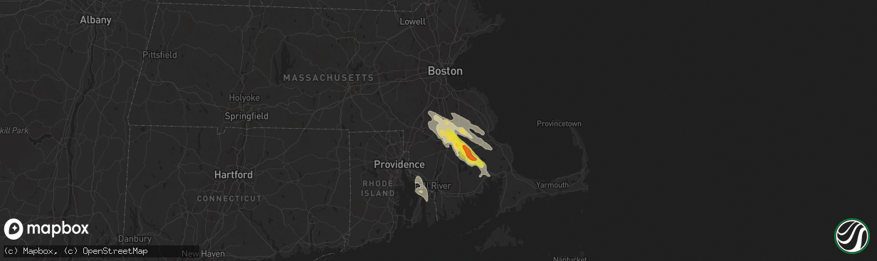 Hail map in South Easton, MA on August 22, 2020