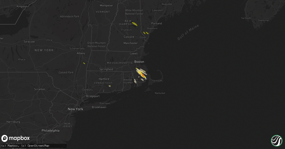 Hail map on August 22, 2020