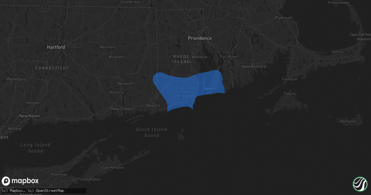 Hail map in Wakefield, RI on August 22, 2021