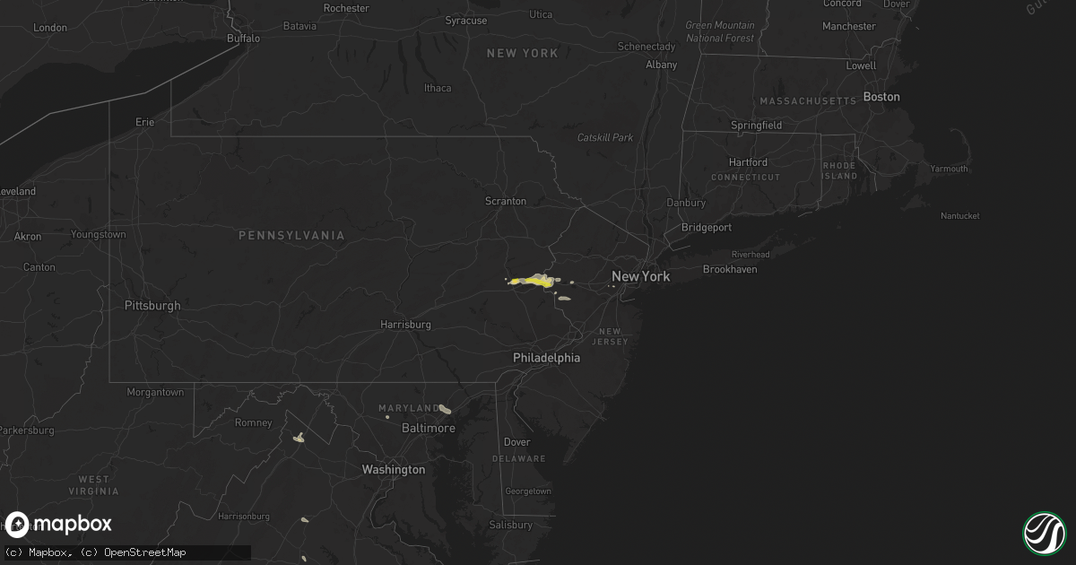 Hail map on August 22, 2022