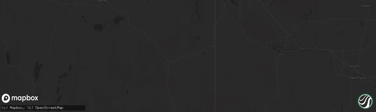 Hail map in Jordan Valley, OR on August 22, 2023