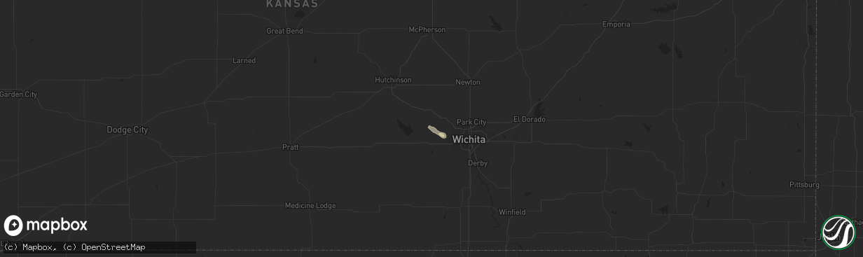 Hail map in Andale, KS on August 22, 2024