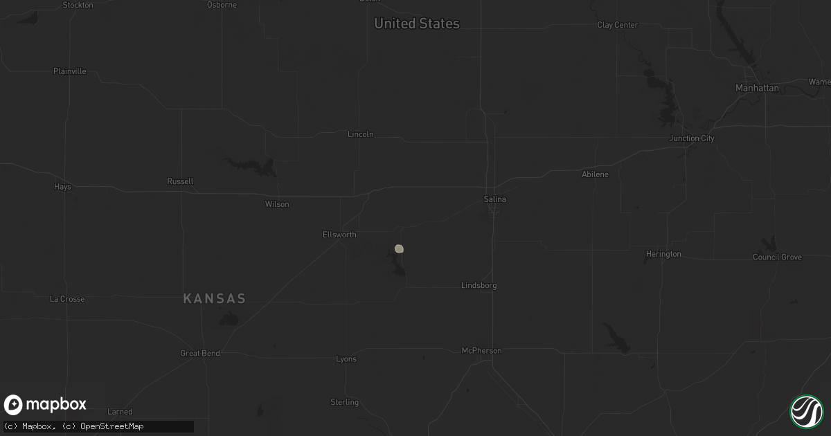 Hail map in Brookville, KS on August 22, 2024