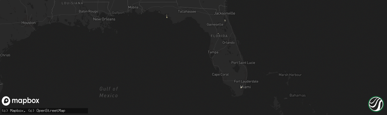 Hail map in Florida on August 22, 2024