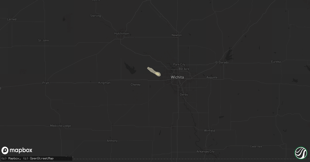 Hail map in Goddard, KS on August 22, 2024