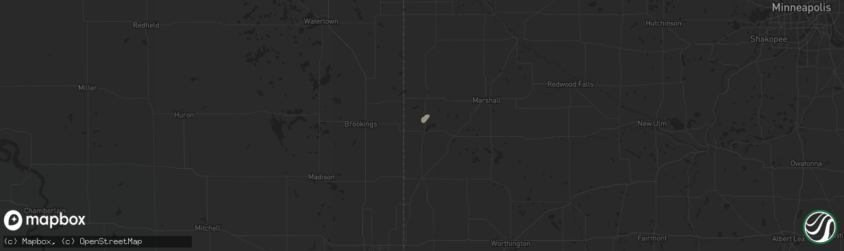 Hail map in Lake Benton, MN on August 22, 2024