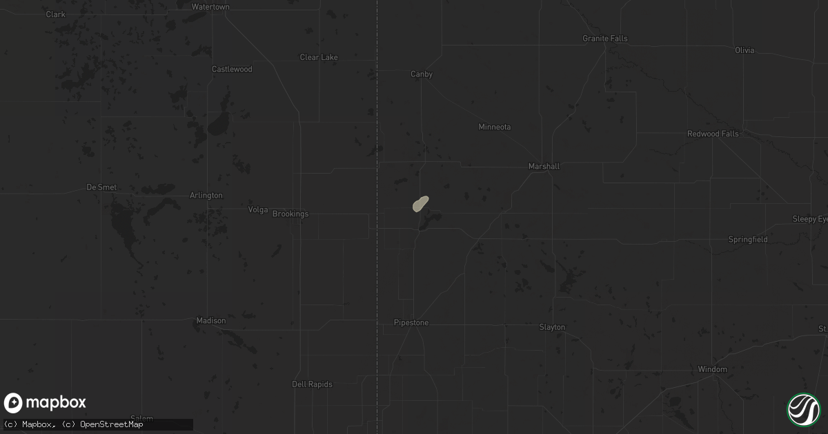 Hail map in Lake Benton, MN on August 22, 2024